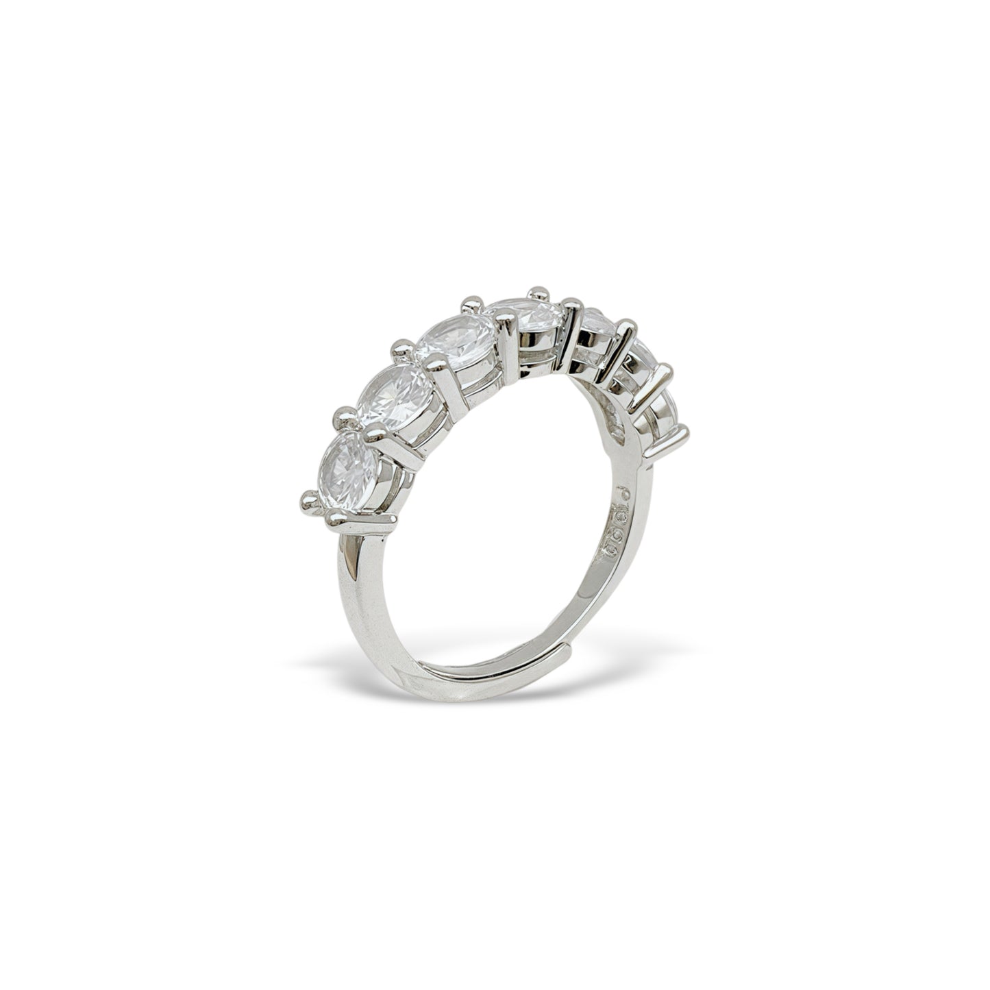 Radiant Zircon Row Ring