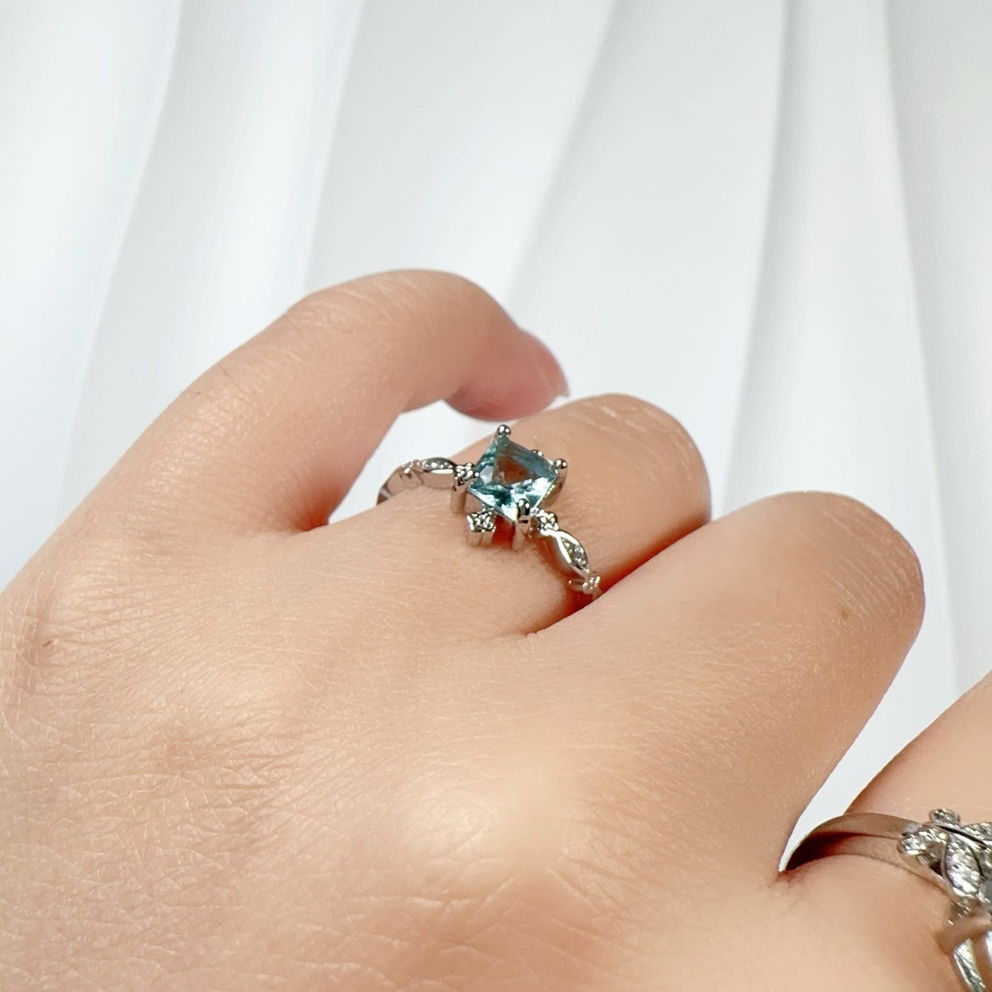 Tranquil Aqua Sapphire Ring