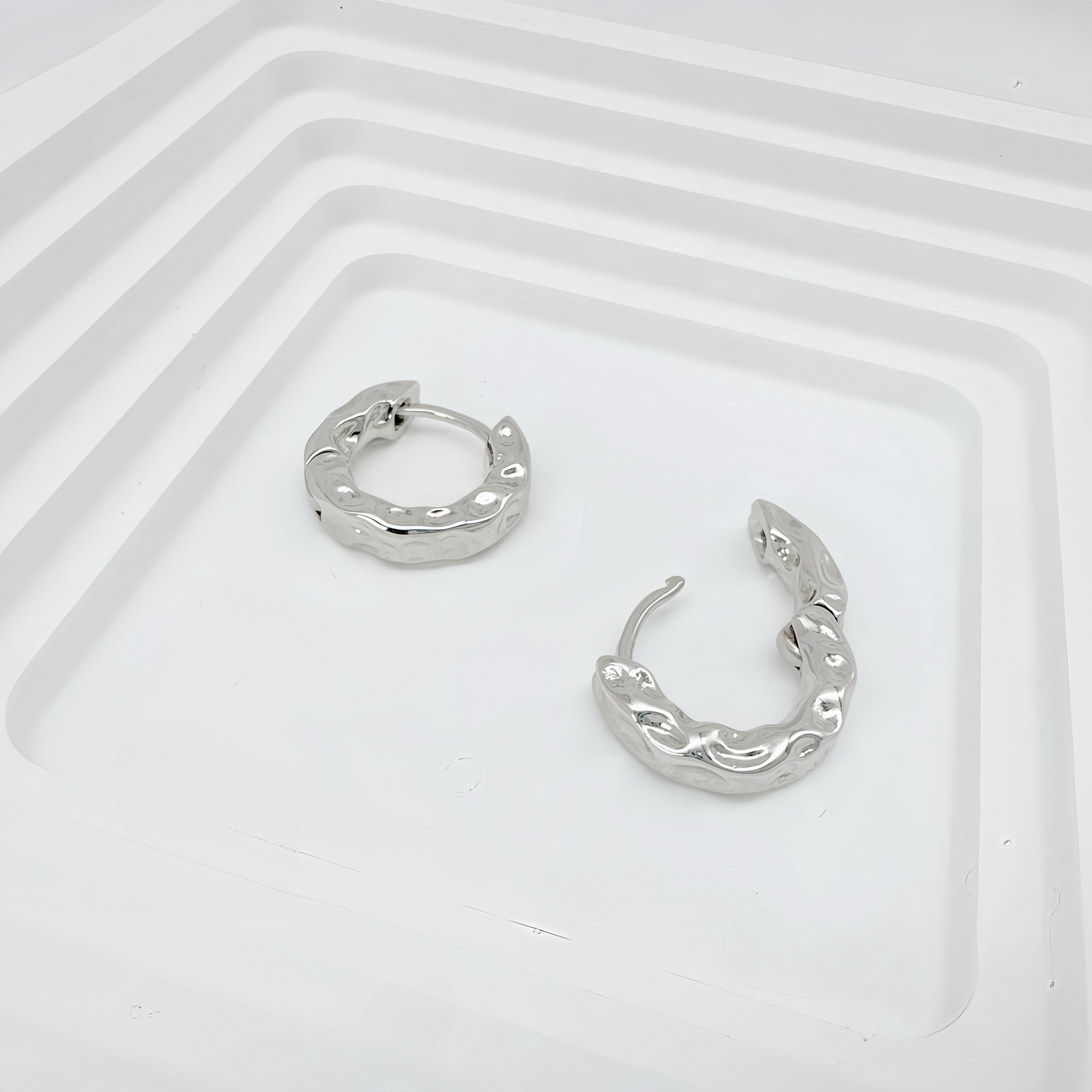 Vintage Textured Irregular Stud Earrings