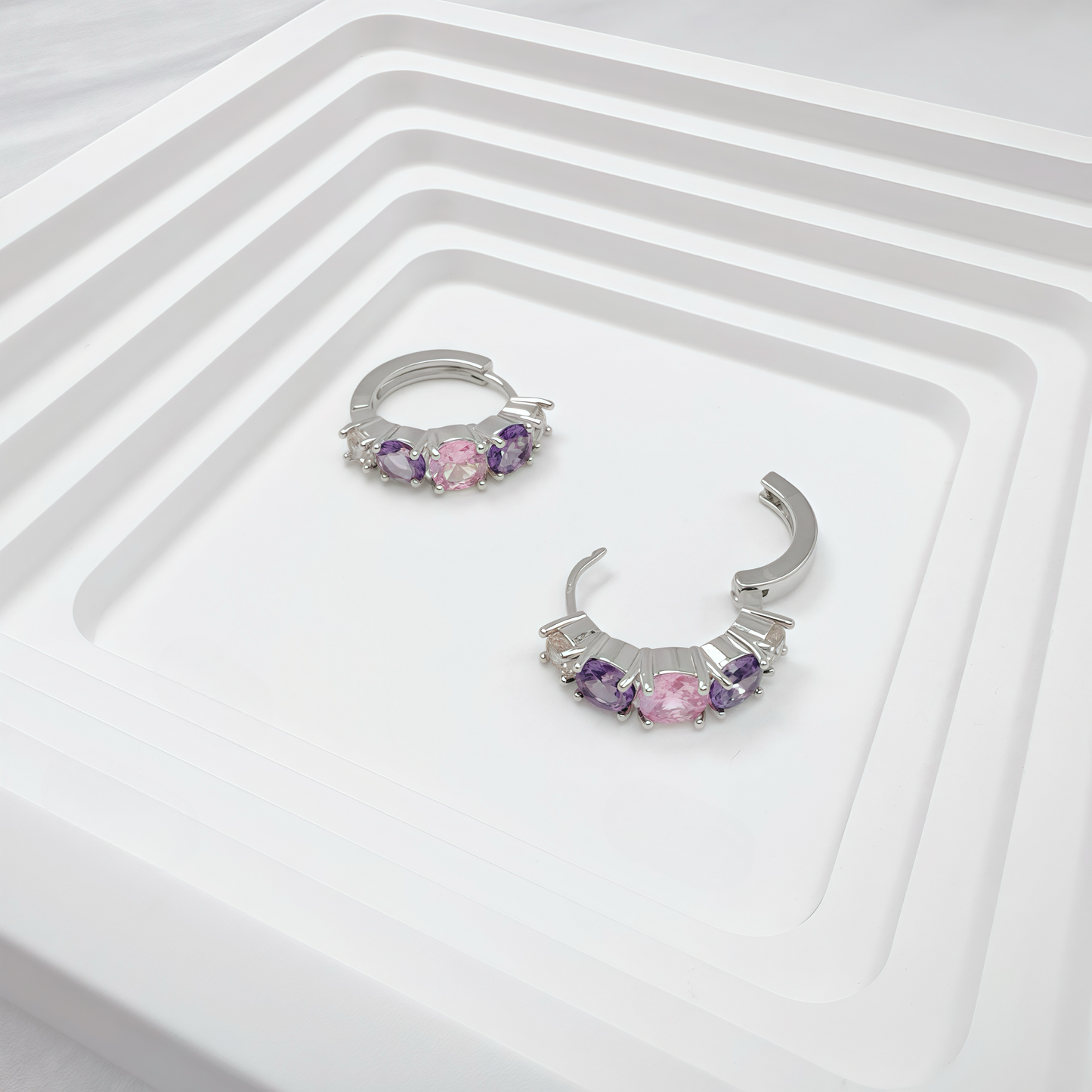 Tipsy Purple Mist Stud Earrings