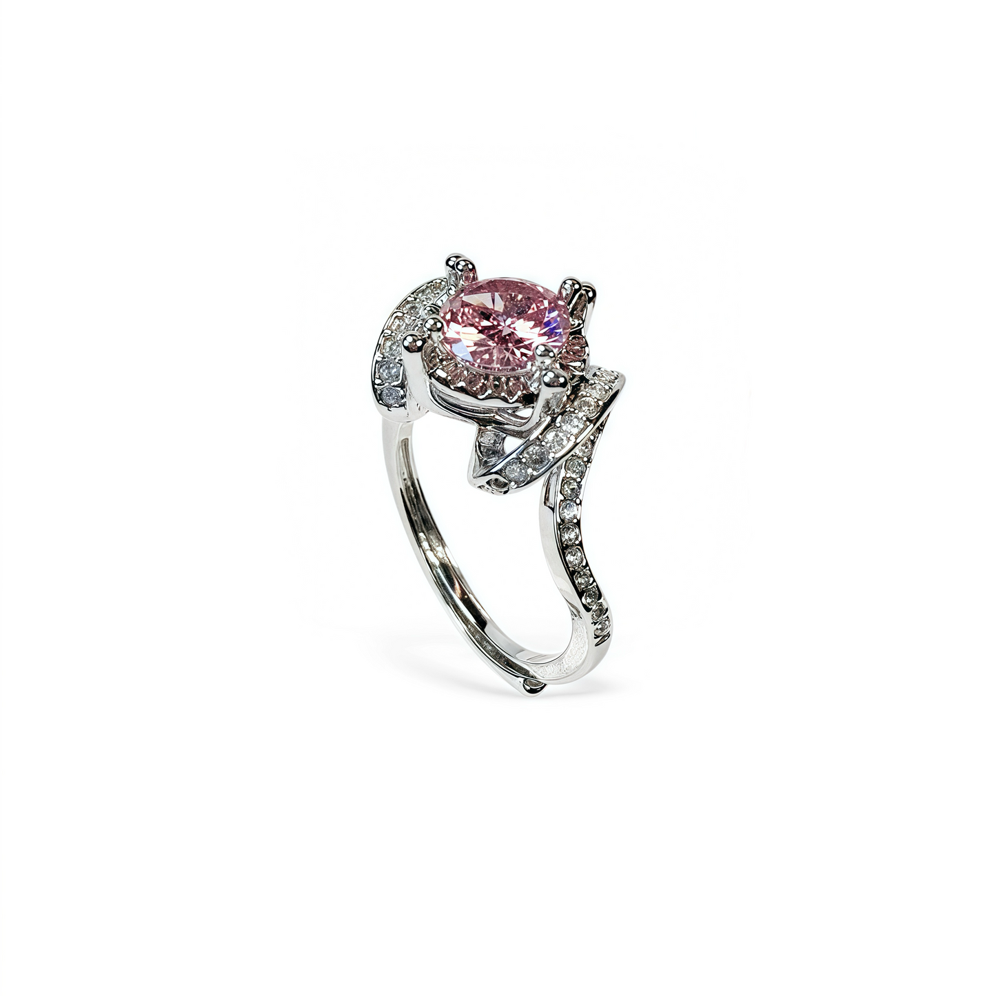 Twist Pink Sapphire Ring