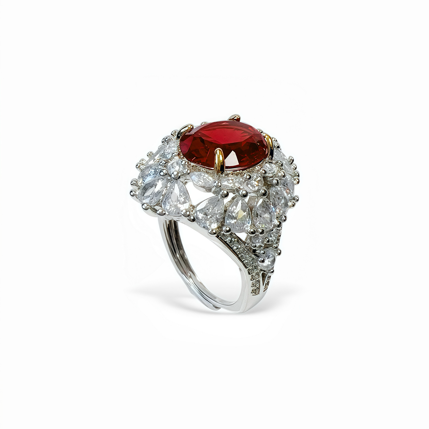 Blossoming Ruby Radiance Ring