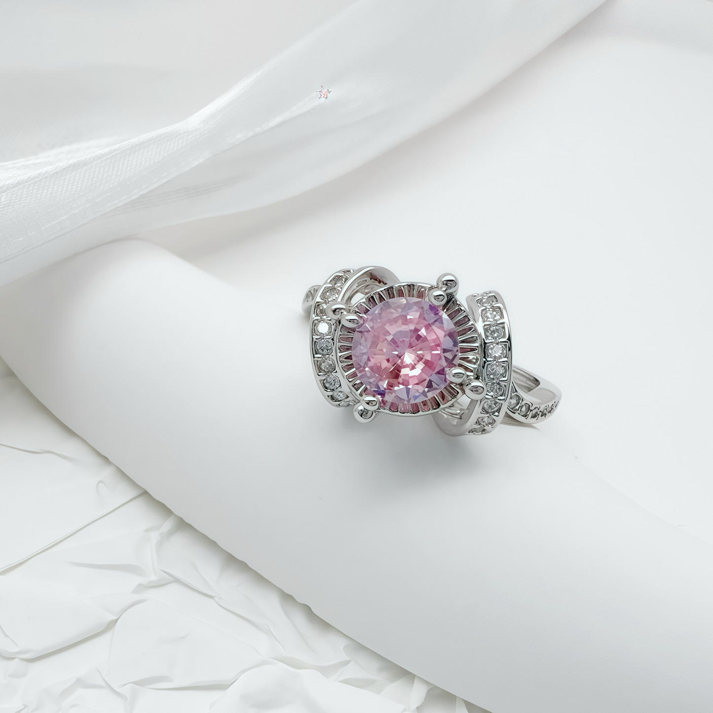 Twist Pink Sapphire Ring