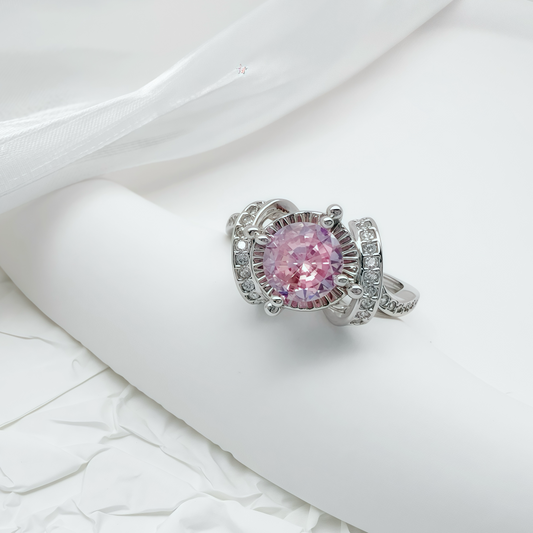 Twist Pink Sapphire Ring