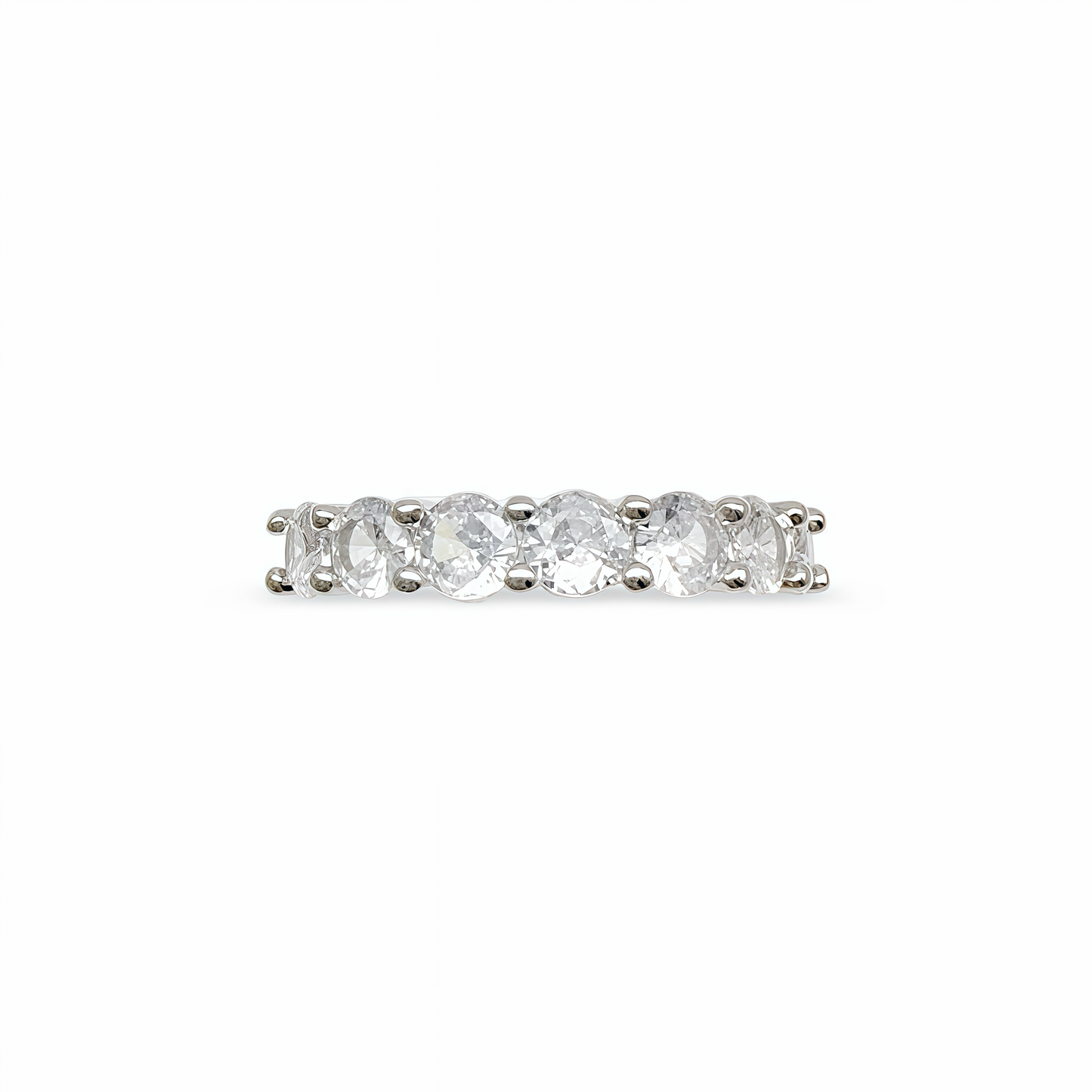 Radiant Zircon Row Ring