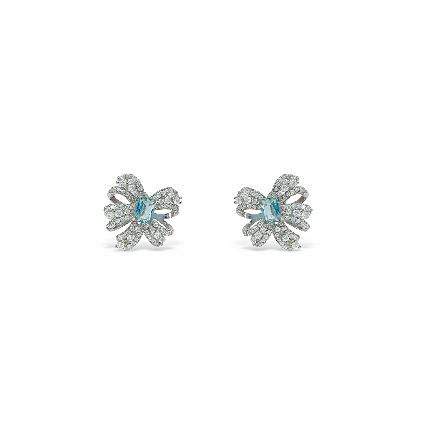Full Zircon Bowknot Earrings