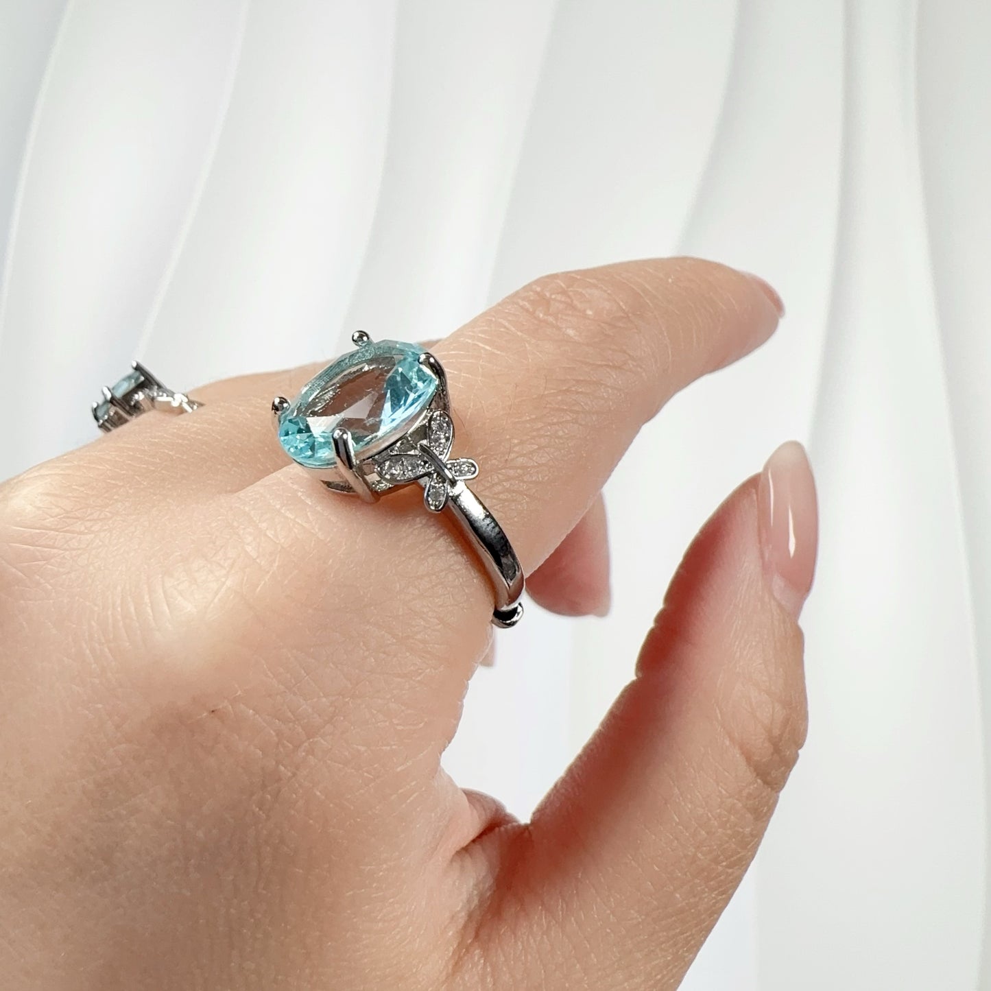 Oceanic Glow Cabochon Ring