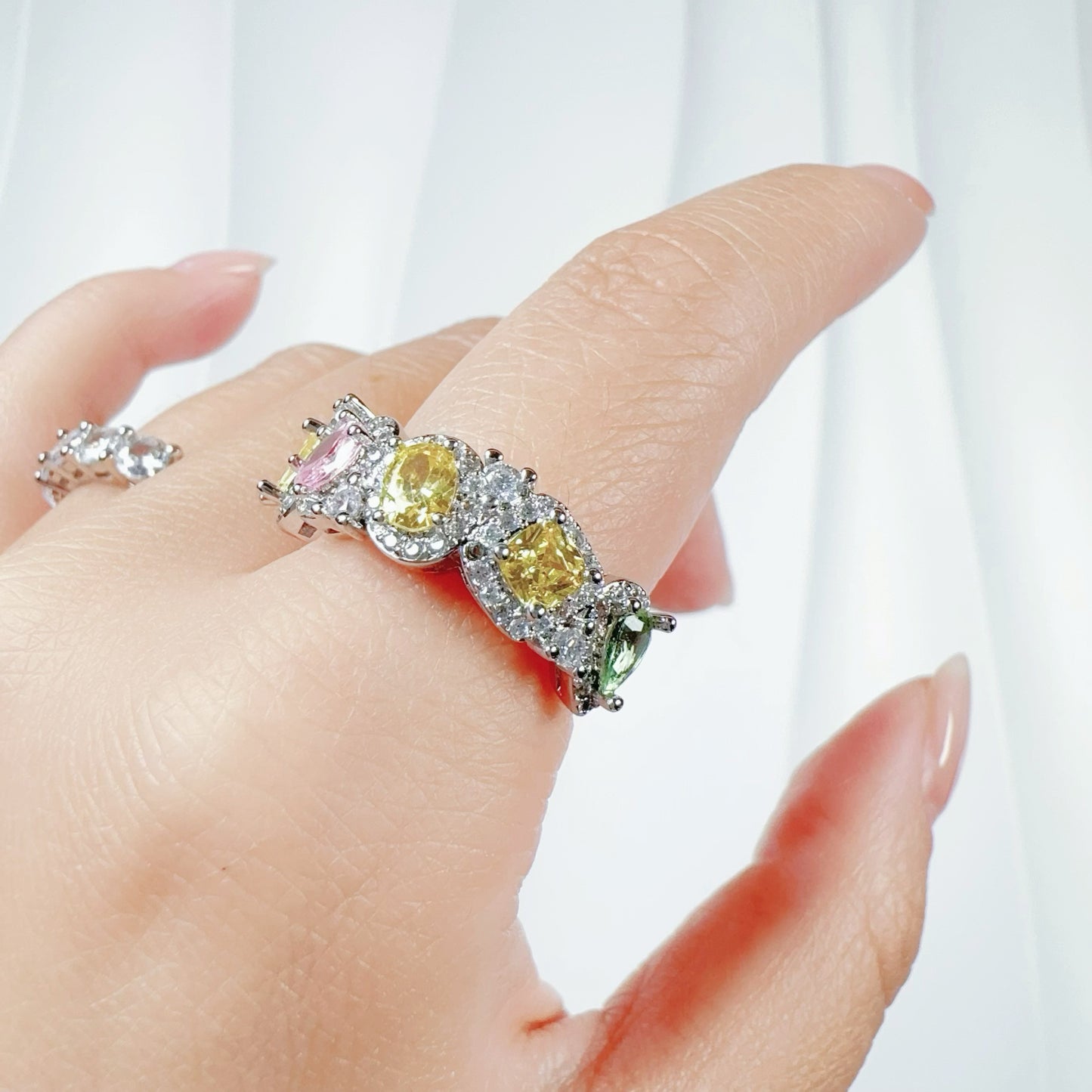 Rainbow Gemstone Ring