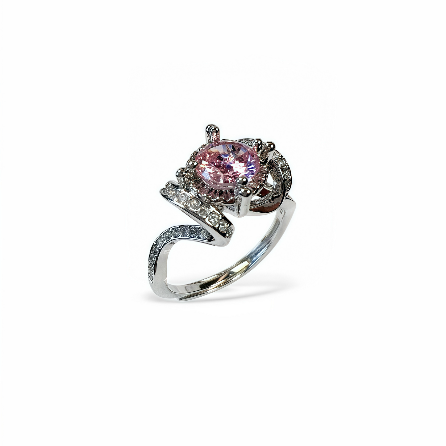 Twist Pink Sapphire Ring