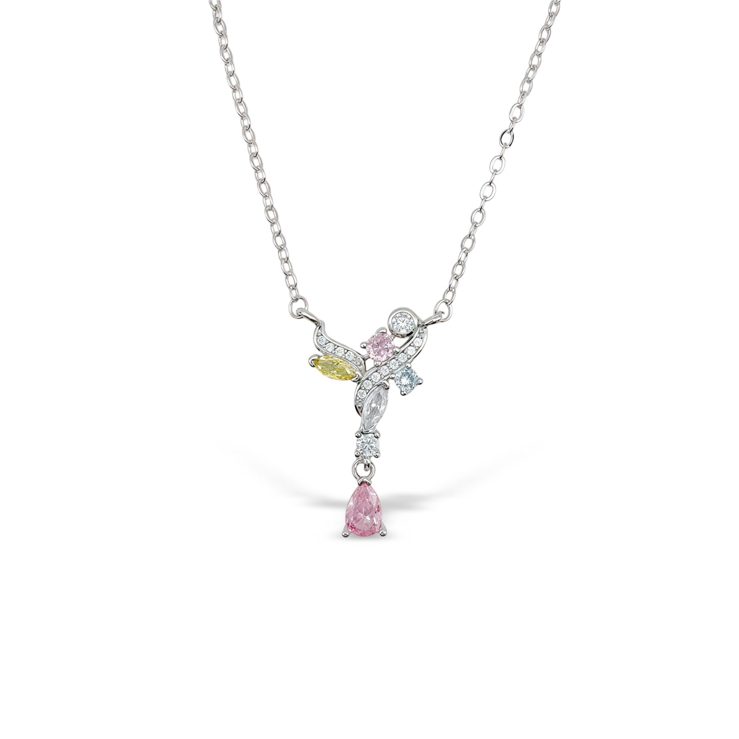 Teardrop Padparadscha Necklace