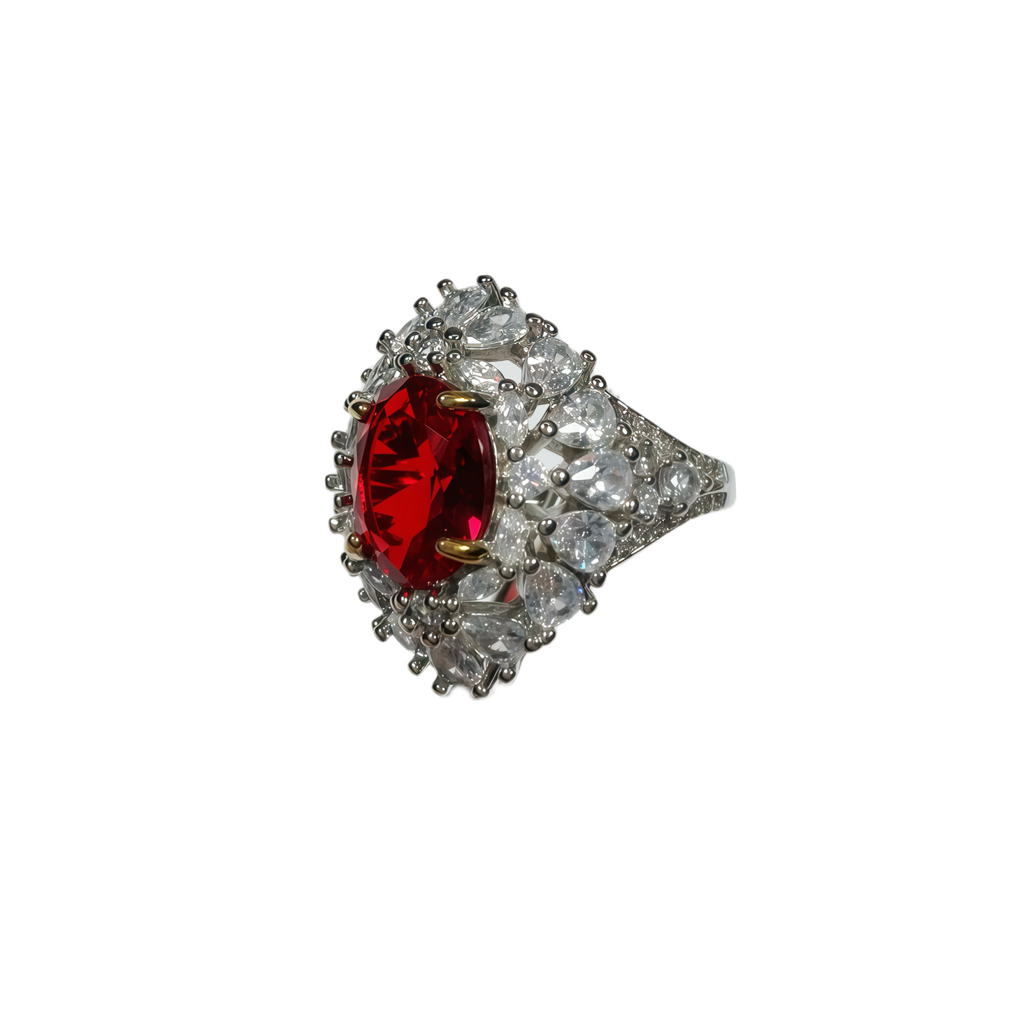 Blossoming Ruby Radiance Ring